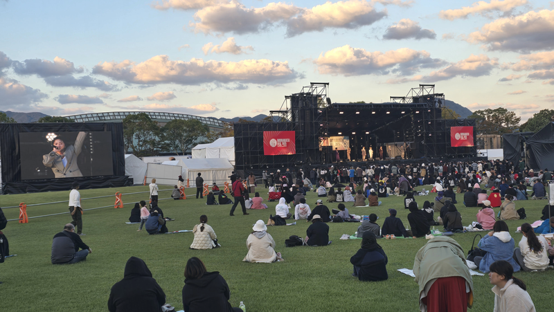 野外音楽フェス LEDビジョン 夜間演出
