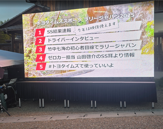 ラリーイベント LEDビジョン設置 城下町